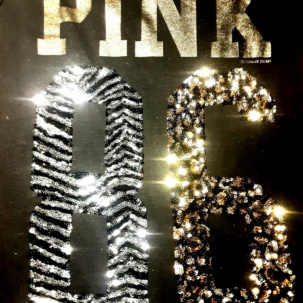 Victoria's Secret pink bling short sleeve shirt small